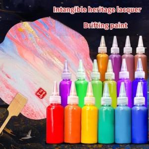 10ml/ Bottle Natural Big Lacquer Drifting Paint Handmade Water Color Fan/bookmark Creative Decoration Special Paint Art Supplies