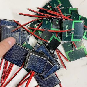 Tấm pin năng lượng mặt trời đã hàn sẵn dây - PIN MẶT TRỜI MINI - Điện áp 2V 3V 5V - Dòng điện 65mA 100mA 110mA 400mA - LK0194