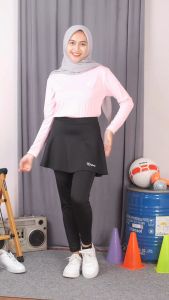 Rok Celana Olahraga Wanita Legging Sport Senam Gym Zumba Lari