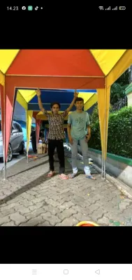 tenda cafe rakitan 3x3m warna bebas