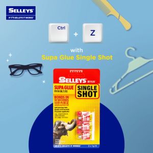 Selleys Supa Glue Single Shot 犀利牌高效快干胶水 (1g x 3)