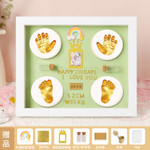 Baby Handprint and Footprint Makers Kit Makers Kit Keepsake Hands Casting kit Newborn Baby Nursery Memory Art Photo Frame Kit Baby Registry Search Gift Baby Shower Picture Frames for Boy Girl Gift 宝宝手足印泥胎毛纪念品
