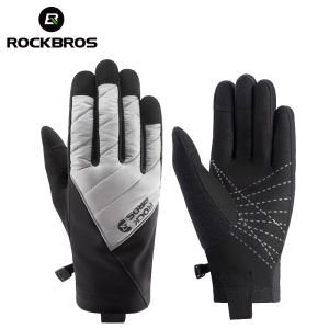 ROCKBROS Winter Bicycle Gloves Breathable Thermal Warm Full Finger Cycling Gloves Touch Screen MTB Road Riding Motorcycle Gloves