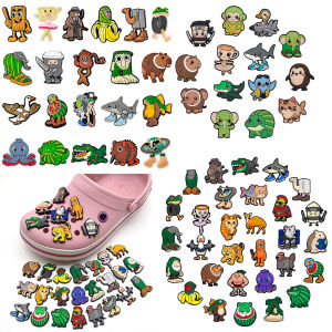 hot toys | 14-100pcs Classic of Mountains and Seas Cartoon Shoe Charms DIY Shoe Accessories for Classic Clog Shoe Decoration Kids Gifts