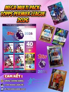 [ Mega Multipack ] Gói Thẻ Cầu Thủ Bóng Đá Topps  Premier League Mega Multipack 2026 25/26 ( gói 43 Thẻ )