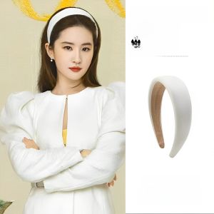 White Hairband Womens New 2025 High Sensation Summer Wide Headband Celebrity Style Hair Accessories Korean Fashion