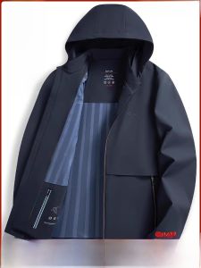 Mens Casual Short Jacket Milk Silk Detachable Cap Spring Outerwear Standard Fit Fashion Urban Nylon Spandex Zipper Closure