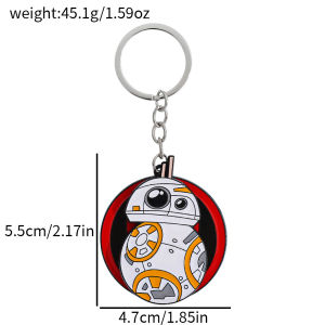 Bandai | Star War BB8 Darth Vader Rotatable Keychain Cartoon Monster Metal Bag Pendant Cute Car Accessory Anxiety Reliever Gift for Men