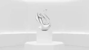 ♈Swarovski♈ ต่างหูห่วงประดับเพชรสีขาวทรงทรงกลม เงินสเตอร์ลิง 925 ประดับมุกคริสตัล (แจกกล่องของขวัญบรรจุภัณฑ์ของแท้)