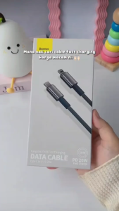 BASEUS Tungsten USB Type C PD 20W สำหรับ iPhone iPad SE 11 12 13 14 15 Pro x XS XR XSMAX 8 7 Plus iOS ชาร์จไว