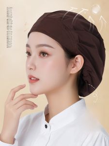 Womens Chef Hat Kitchen Oil Proof Dust Proof Baking Cooking Work Cap Summer Style No Brim Polyester Fiber Universal Fit