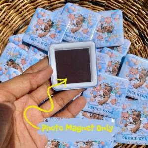 Personalized Photo ref Magnets 2"x2" Inch Party Favor Baptism Birthday ChristeningDebut Souvenir