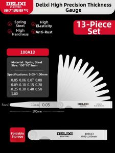 DELIXI | High Precision Stainless Steel Feel Gauge Set