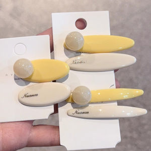 Fashionable Pearl Hair Clip Womens Creamy Color Duckbill Hair Accessory Side Bangs Clamp Stylish Hair Decoration