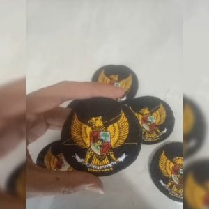 Bordir logo garuda hitam / harga diskon termurah / cuci gudang