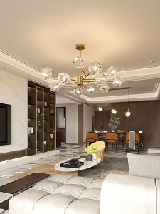 【MG】LED crystal molecular lamp modern simple living room chandelier chandelier for dining room bedroom crystal chandelier