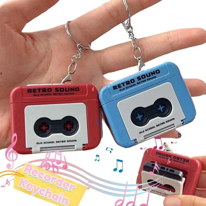 Retro Tape Recorder Keychain Funny Gifts Music Box Pendants with Sound Recordable Durable Portable Mini Player Vintage Mixtape Keychain Built-In Recording Function - | Philippines Retro Tape Recorder Keychain Funny Gifts Music Box Pendants with Sound Recordable Durable Portable Mini Player Vintage Mixtape Keychain Built-In Recording Function - | Philippines
