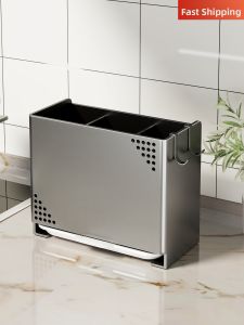 evesigar | No-drill Installation Knife and Chopsticks Storage Rack