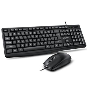 BAJEAL T650 Business Office Keyboard And Mouse Set Wired USB Computer Keyboard And Mouse Combo for Office Use