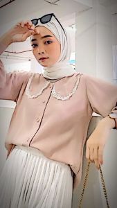 Senna Store Kely Blouse Bahan Wolfice Atasan Wanita Viral Lengan Panjang Simple Remaja Terbaru 2023 Kekinian Modis Elegan Fashion Muslimah Pusat Grosir Paakaian