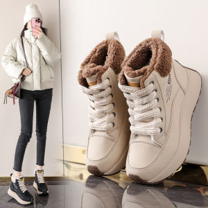 JIFANPAUL | Thick Heeled Snow Boots For Women Warm Fur