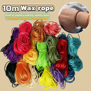 10m Leather Line Waxed Cord Thread String Strap Necklace Rope For Making DIY Bracelet Supplie