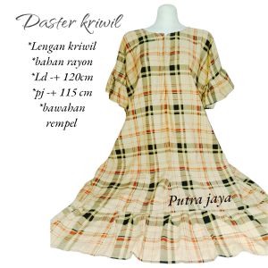 DASTER WANITA LENGAN KRIWIL BUSUI BAWAHAN REMPEL TERBARU