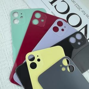 Thay Thế Vỏ Kính Phía Sau iPhone 11 Có Lỗ Camera Nhiều Màu Sắc Tấm Lưng Cửa Pin Bộ Phận Sửa Chữa 2 Trong 1