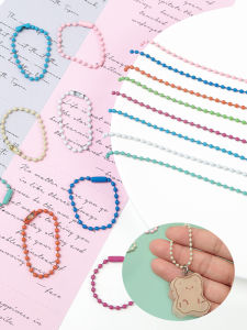 Colorful Metal Baked Painted Bead Chain Jewelry Handmade DIY Keychain Toy Pendant Creative Accessory for Summer 2023