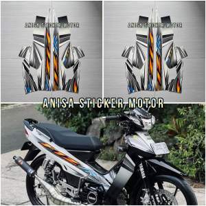 STIKER STRIPING MOTOR FIZR F1ZR 2004 2005 PUTIH HITAM