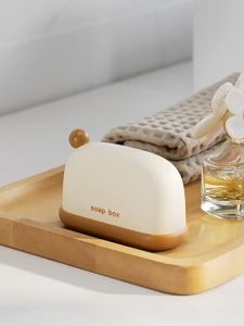 ☀Am888� กล่องใส่สบู่ ที่วางสบู่ในห้องน้ำ มีช่องระบายน้ำ ไม่ต้องเจาะผนัง พร้อมส่ง