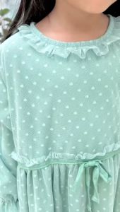 Gamis Anak Tile Quenbee Junior Honeybee Warna Tosca Size 2-10Tahun