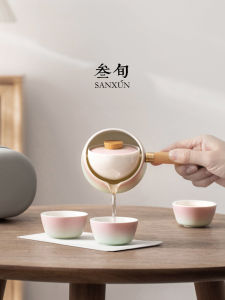 Rotate Quick Cup Travel Tea Set Suit One Pot Fills Three Cups Portable Outdoor Camping Bean Bag Tea Making Fantastic Product