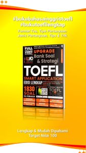 Buku Original TOEFL Smart Application Edisi Lengkap - Buku Pelatihan Bahasa Inggris cover Hitam Pekat