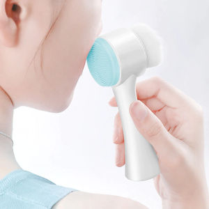 2 In 1 Double Sided Facial Brush Face Massager Soft Bristled Silicone Deep Cleansing / Berus Muka