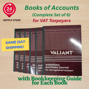 For Cash Receipt and Cash Disbursement Journal set of 2 for Registration (of Vat Taxpayer)  with Bookkeeping Guide