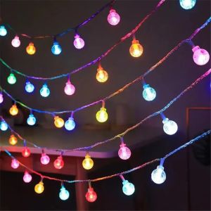 LED Bubble Ball String Lights USB/Battery Operated Indoor Fairy Light for Wedding Holidays New Year 2026 Decorations10/20/40LED