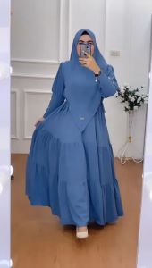 Gamis Daily Bahan Crinkle Airflow kode - ANDINI