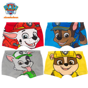 4PCS Genuine Paw Patrol Antibacterial Underwear Boys Underpants Cotton Flat Corner Pants Four Corner Shorts Baby Class A Briefs