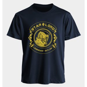 Marvel Mens and Womens T-shirts Star-Lord Summer American Spring and Autumn Basic Loose Sporty Punk Oversized Short-sleeved