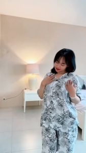 One Set Setelan Pendek Piyama Jumbo Setelan Piyama Baju Tidur Baby Doll Daster