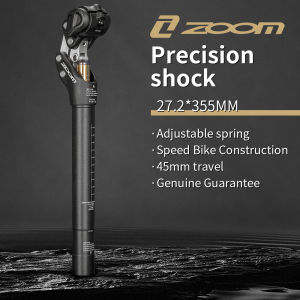 ZOOM Bicycle Suspension Seatpost 4-Bar Linkage Aluminum Alloy Shock Absorbing Seat Tube 27.2-33.9MM*355MM  Outdoor Cycling Parts