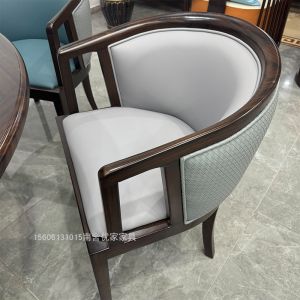 New Chinese Style Solid Wood Table And Chair Set with Rotating Rock Plate round Dining Table Six Chairs Home Furniture