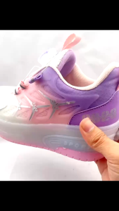Girls new leather-covered led light two-wheeled heelys shoes detachable childrens roller skates