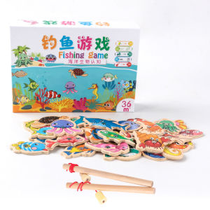 JIFANPAUL | Educational Wooden Magnetic Fishing Toy