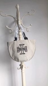 Original TorB canvas Tote bag cotton and linen woven shopping bag shoulder bag handbag for women Branded bag