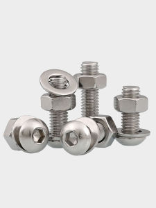 M3m4m5m6 304 Stainless Steel round Head Hexagon Socket Head Cap Screw Nut Set Combined Screw Bolt Accessories