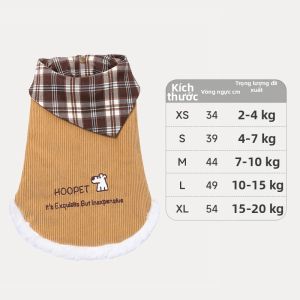 HOOPET | Áo Gile Cho Chó Nhỏ Mùa Thu Đông Mới