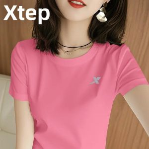 XTEP | Moisture Wicking Quick Dry Breathable Ice Silk Thin Summer Womens Short Sleeve Shirt