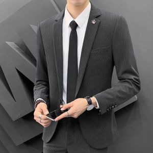 ROMON | Lormen Mens Casual Tailored Suit Jacket Wedding Groomsmen Formal Wear Fashionable Urban Polyester Blend Standard Fit